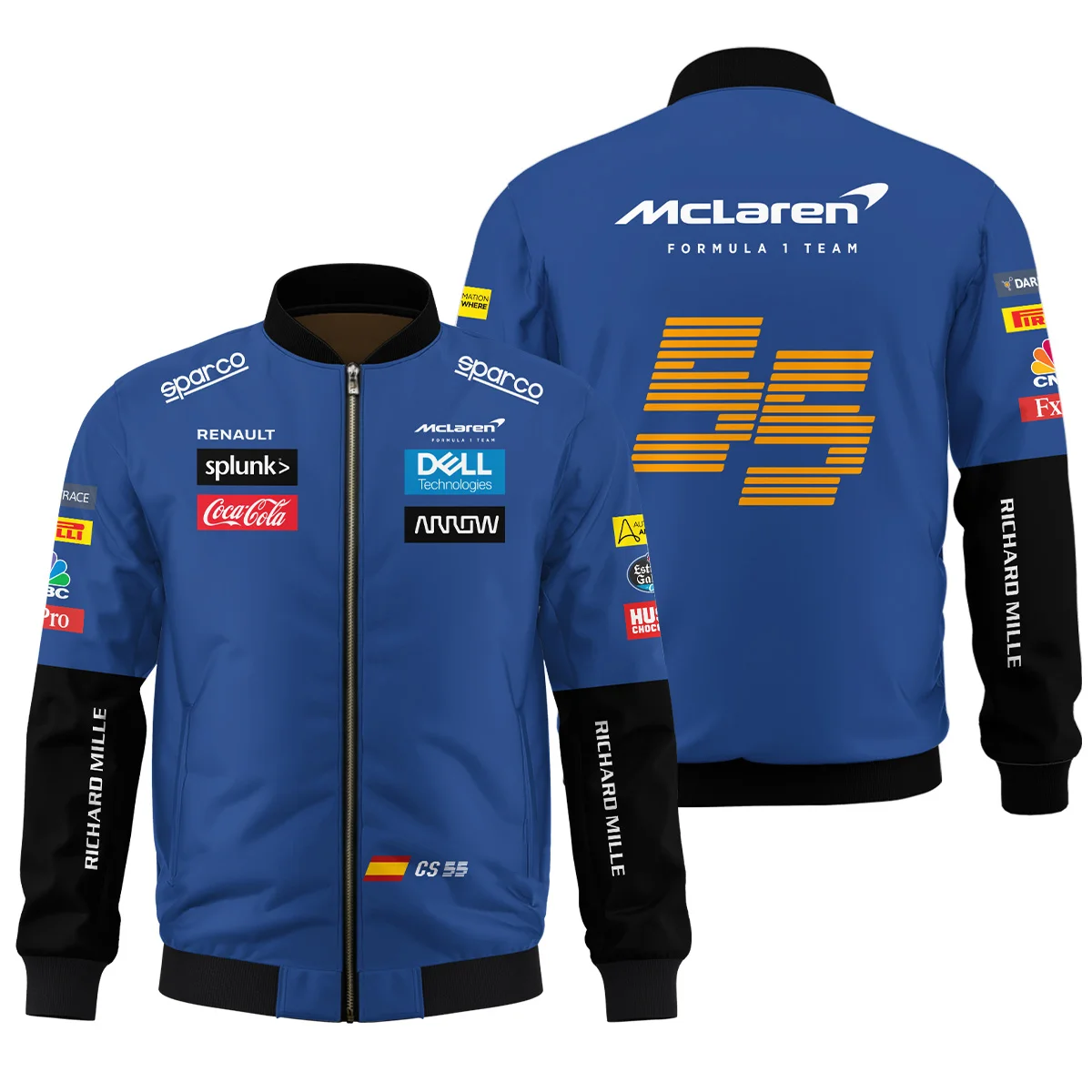 2020 Carlos Sainz Racing Suit McLaren F1 Bomber BLVACS190825A16BB - Racing Lifestyle Clothing