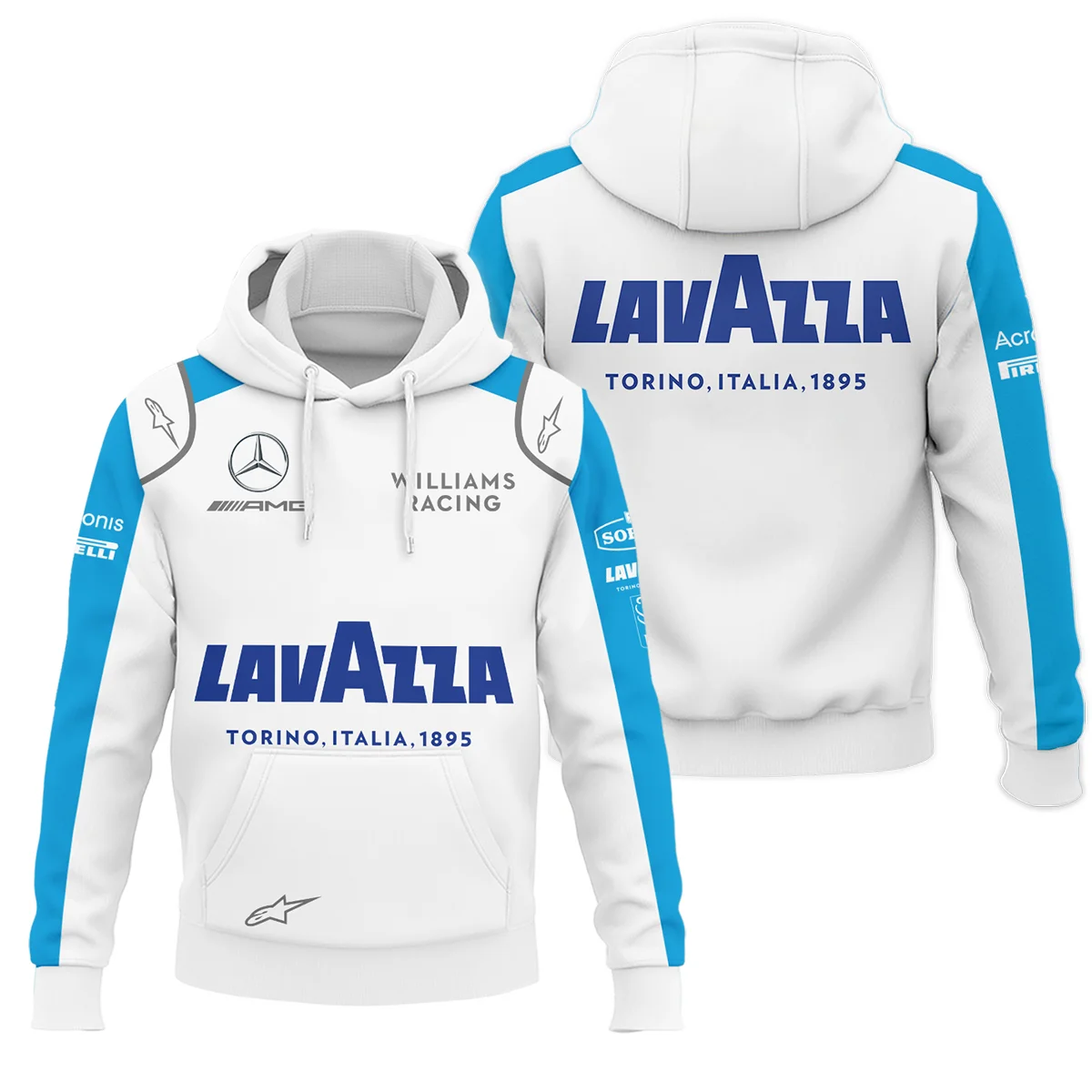 2020 George Russell Racing Suit Williams F1 Hoodie BLVAGR080925A6HD - Racing Lifestyle Clothing