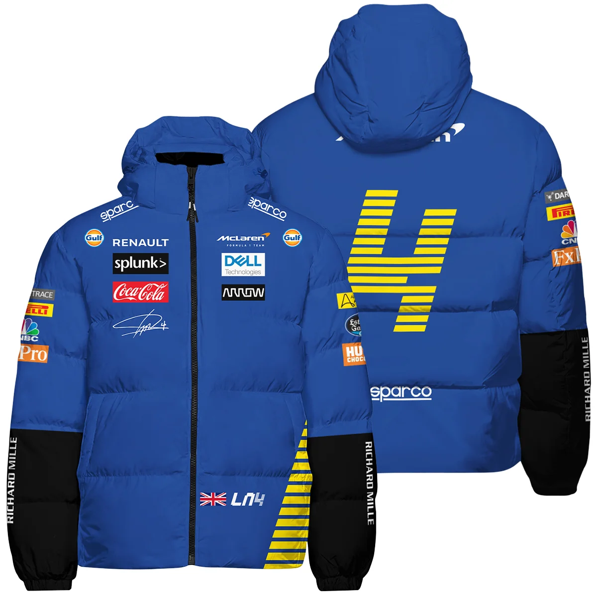 2020 Lando Norris Racing Suit McLaren F1 Down & Puffer Jackets BLVALN120825A1HCJ - Motorsport Lifestyle Wear