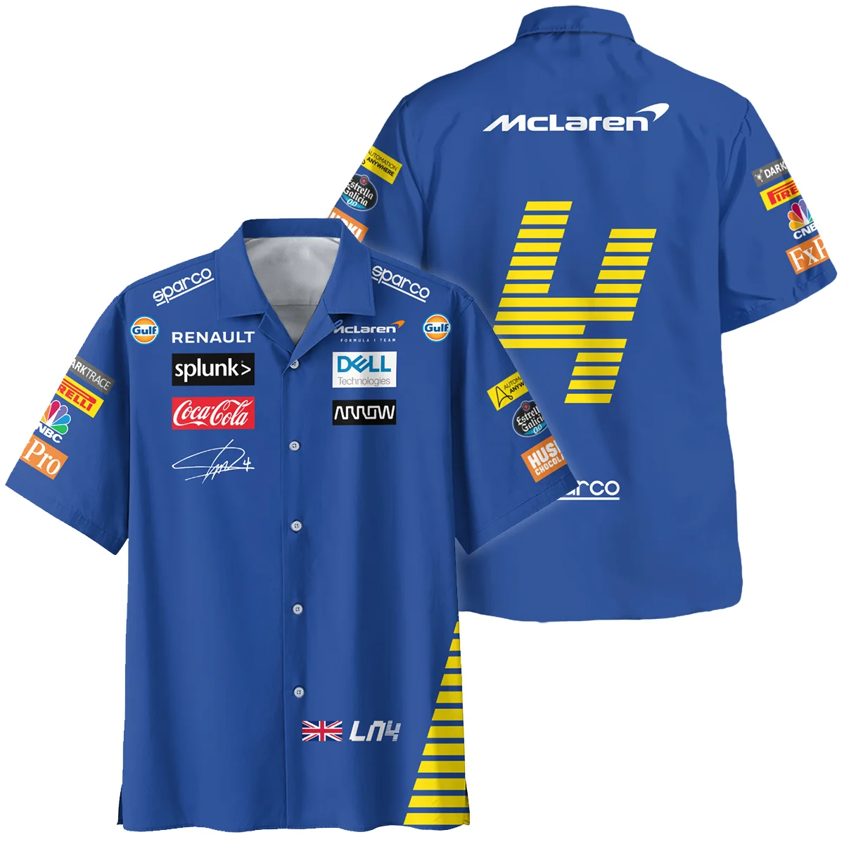 2020 Lando Norris Racing Suit McLaren F1 Hawaiian Shirt BLVALN120825A1HW - Race Day Design
