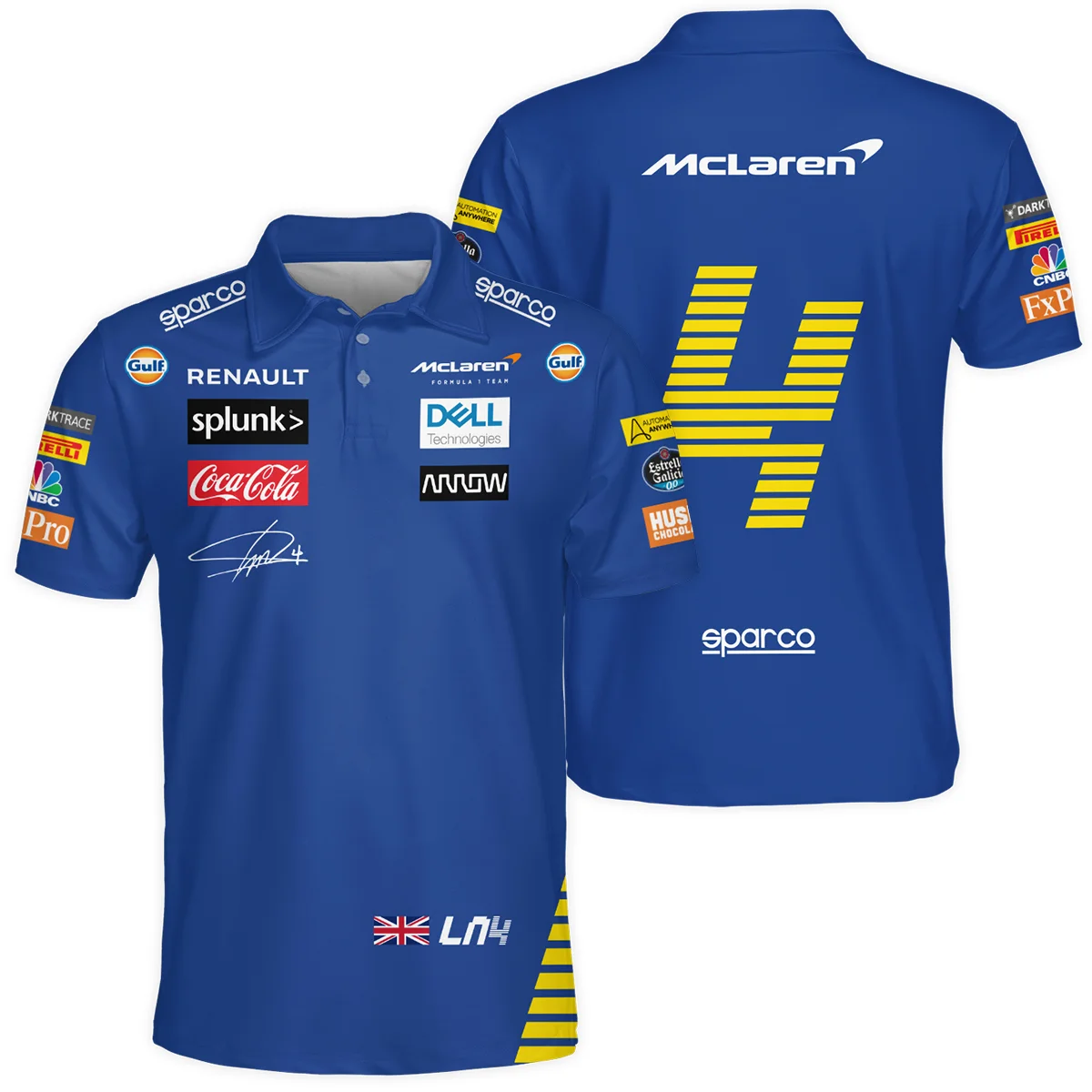 2020 Lando Norris Racing Suit McLaren F1 Polo Shirt BLVALN120825A1PL - Trackside Outfit
