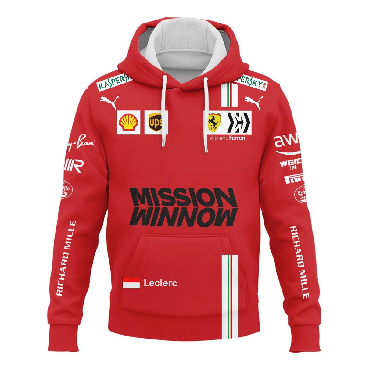 2021 Charles Leclerc Racing Suit Ferrari F1 Hoodie BLVACL190825A8HD - Image 2