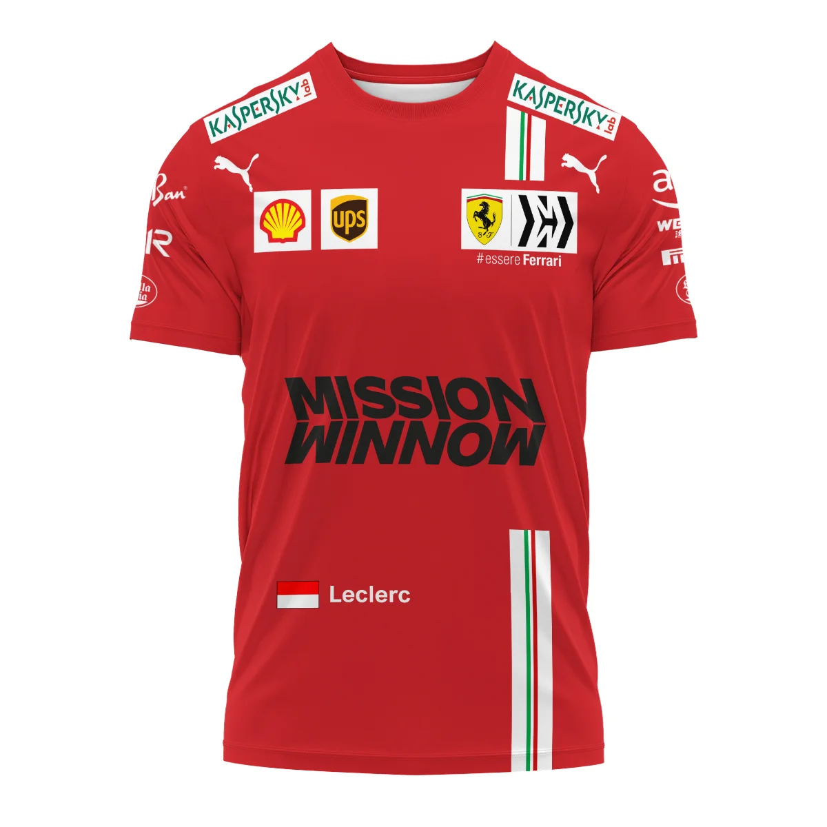 2021 Charles Leclerc Racing Suit Ferrari F1 T-Shirt BLVACL190825A8TS - Image 2