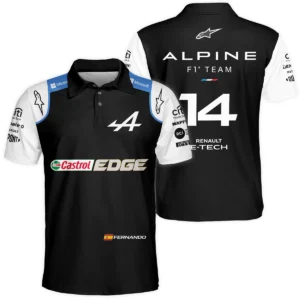 2021 Fernando Alonso Racing Suit Alpine F1 Polo Shirt BLVAFA030925A9PL - Racing Lifestyle Clothing