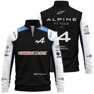 2021 Fernando Alonso Racing Suit Alpine F1 Quarter-Zip Sweatshirt BLVAFA030925A9QZS - F1 Fan Gear