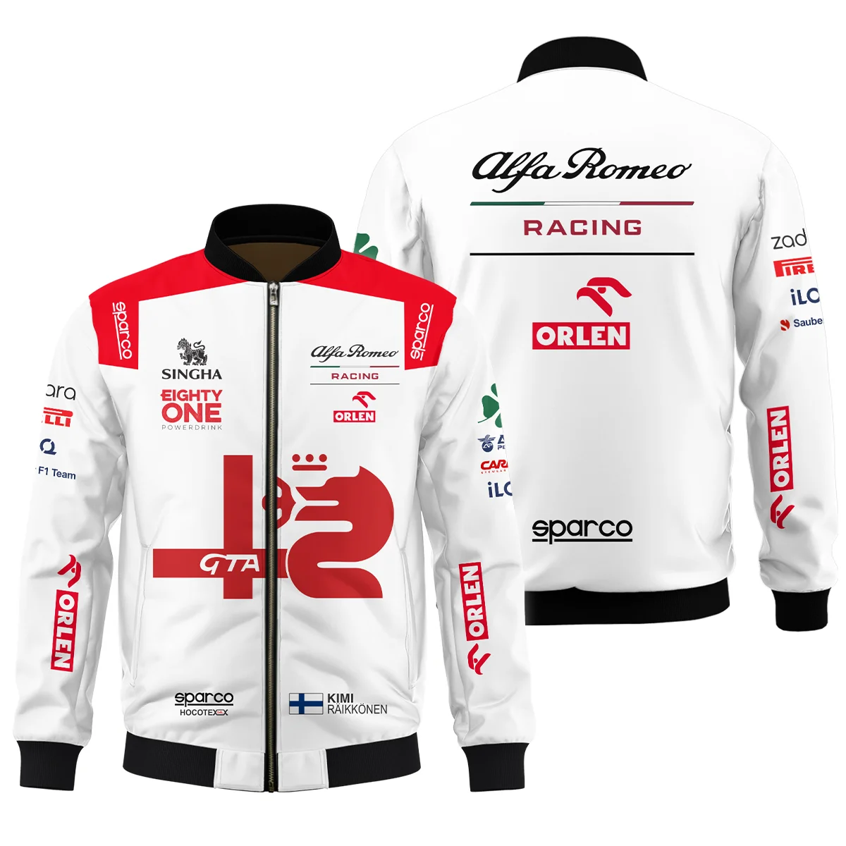 2021 Kimi Raikkonen Racing Suit Alfa Romeo F1 Bomber BLVAKR191125A8BB