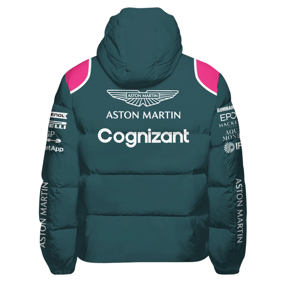 2021 Sebastian Vettel Racing Suit Aston Martin F1 Down & Puffer Jackets BLVASV110925A2HCJ - Image 3