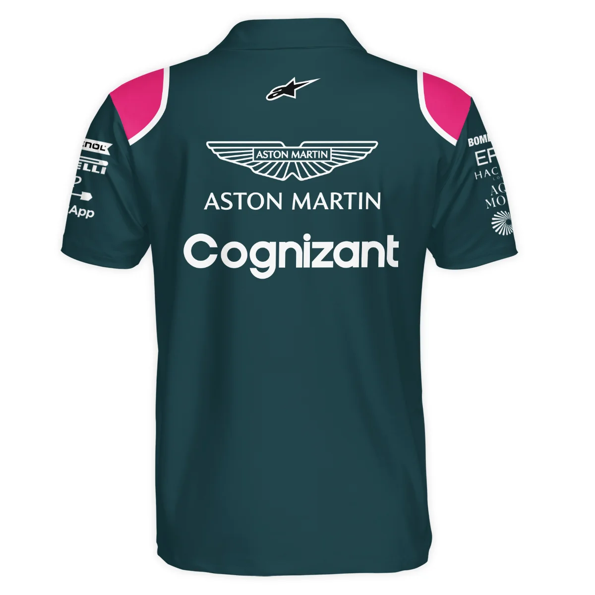 2021 Sebastian Vettel Racing Suit Aston Martin F1 Polo Shirt BLVASV110925A2PL - Image 3
