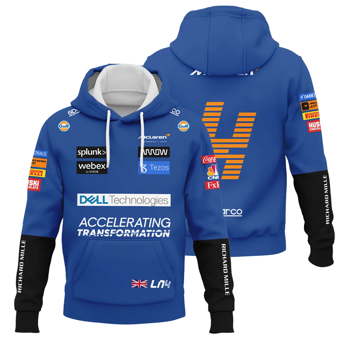 2022 Lando Norris Racing Suit McLaren F1 Hoodie BLVALN120825A2HD - Trackside Outfit