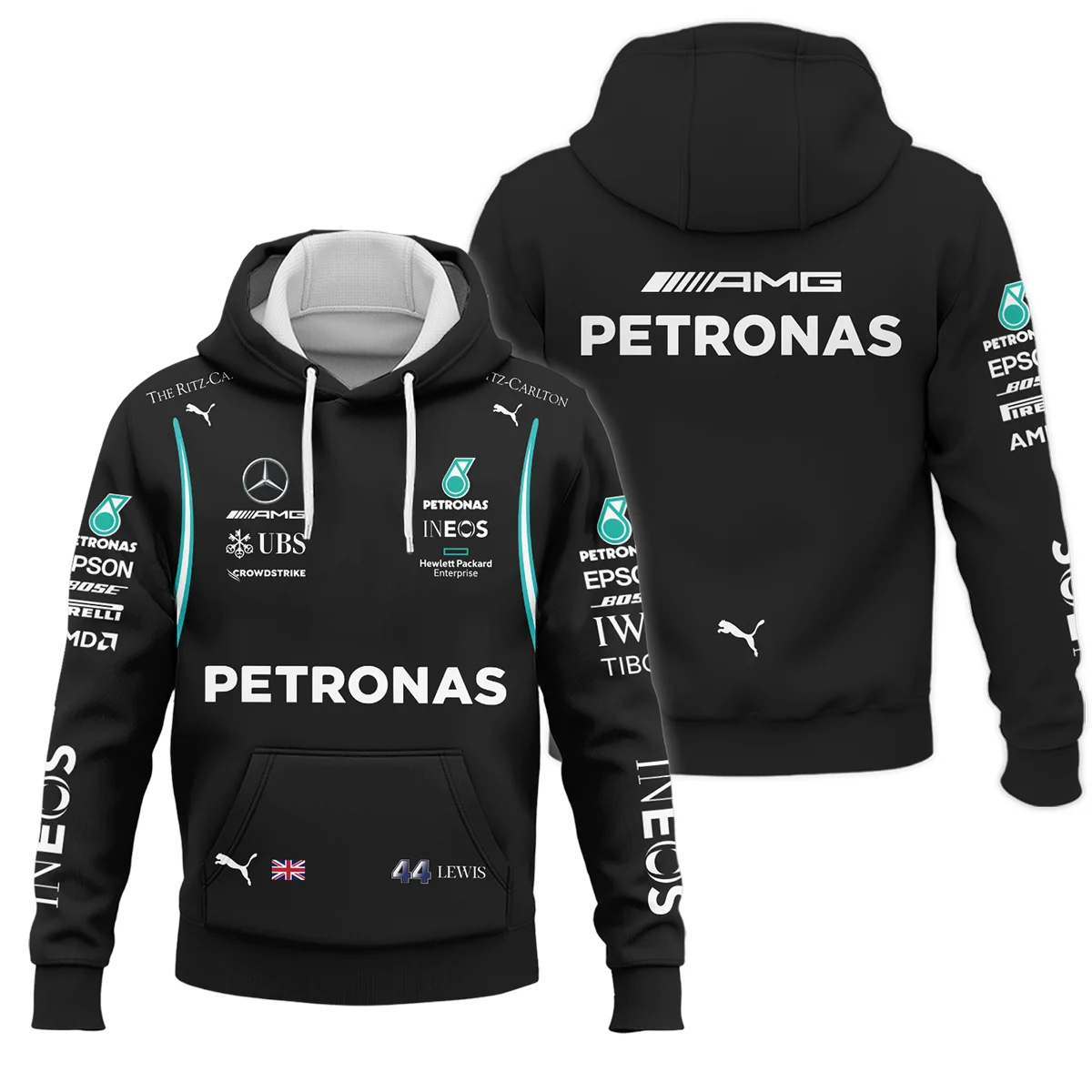 2022 Lewis Hamilton Racing Suit Mercedes F1 Hoodie BLVALH260825A6HD