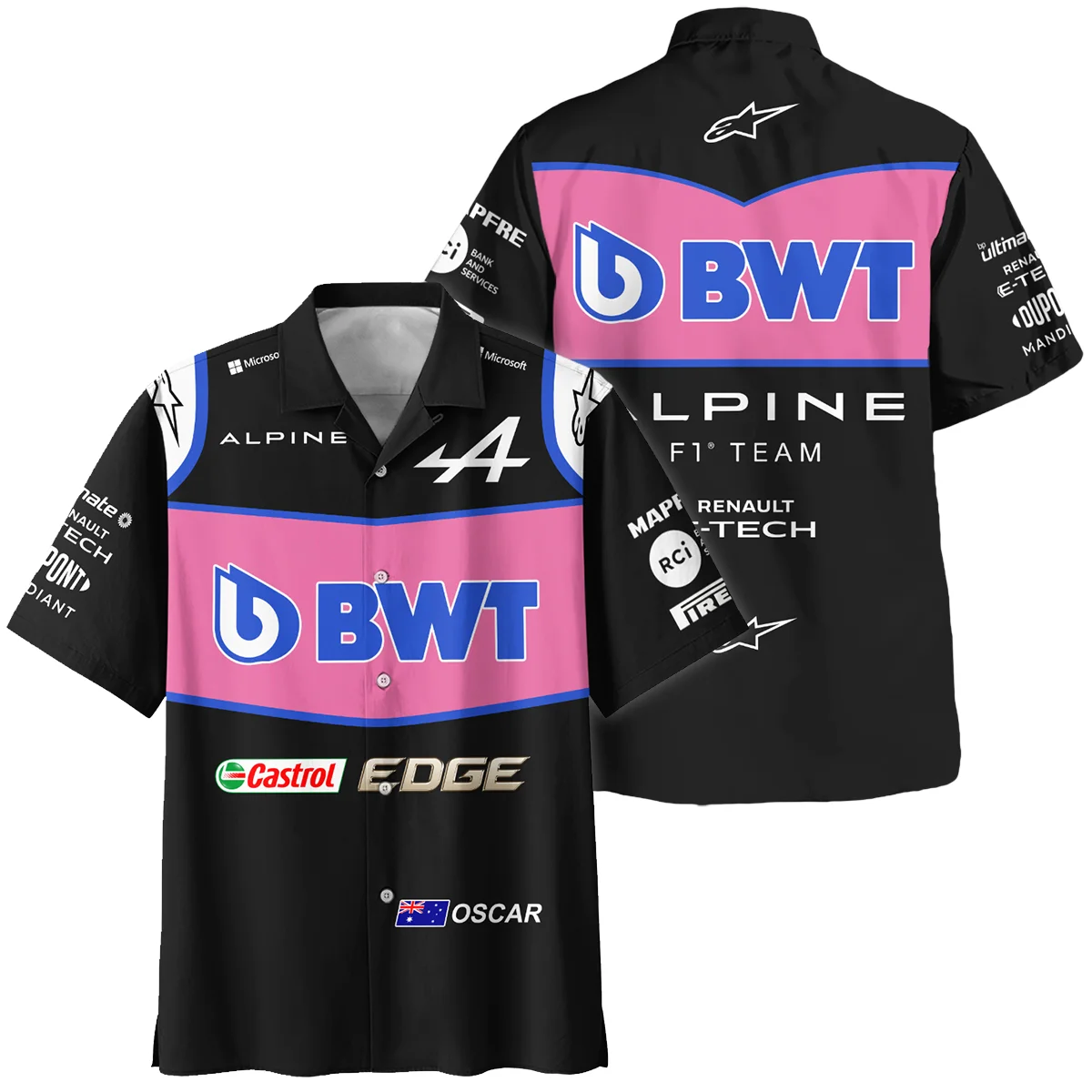 2022 Oscar Piastri Racing Suit Alpine F1 Hawaiian Shirt BLVAOP150825A8HW - Race Day Design