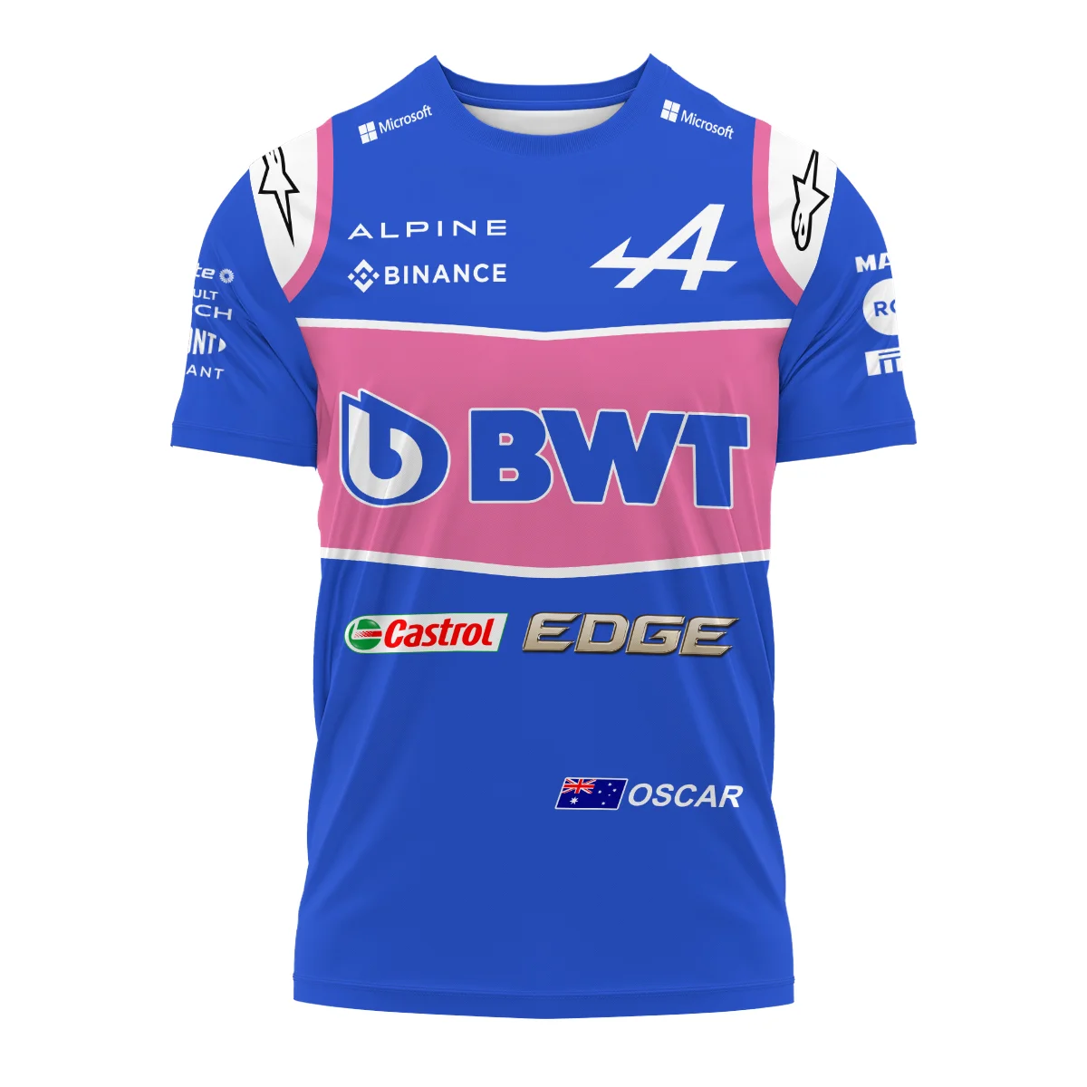 2022 Oscar Piastri Racing Suit Alpine F1 T-Shirt BLVAOP150825A7TS - Image 2