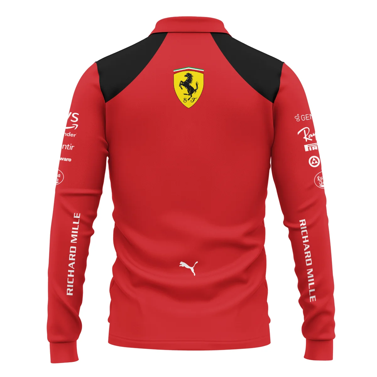 2023 Charles Leclerc Racing Suit Ferrari F1 Long Polo Shirt BLVACL190825A10LPL - Image 3