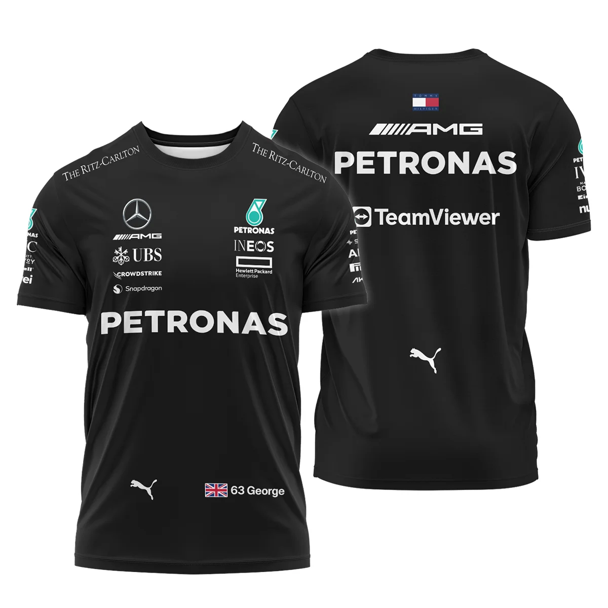 2023 George Russell Racing Suit Mercedes F1 T-Shirt BLVAGR080925A2TS - Racing Lifestyle Clothing
