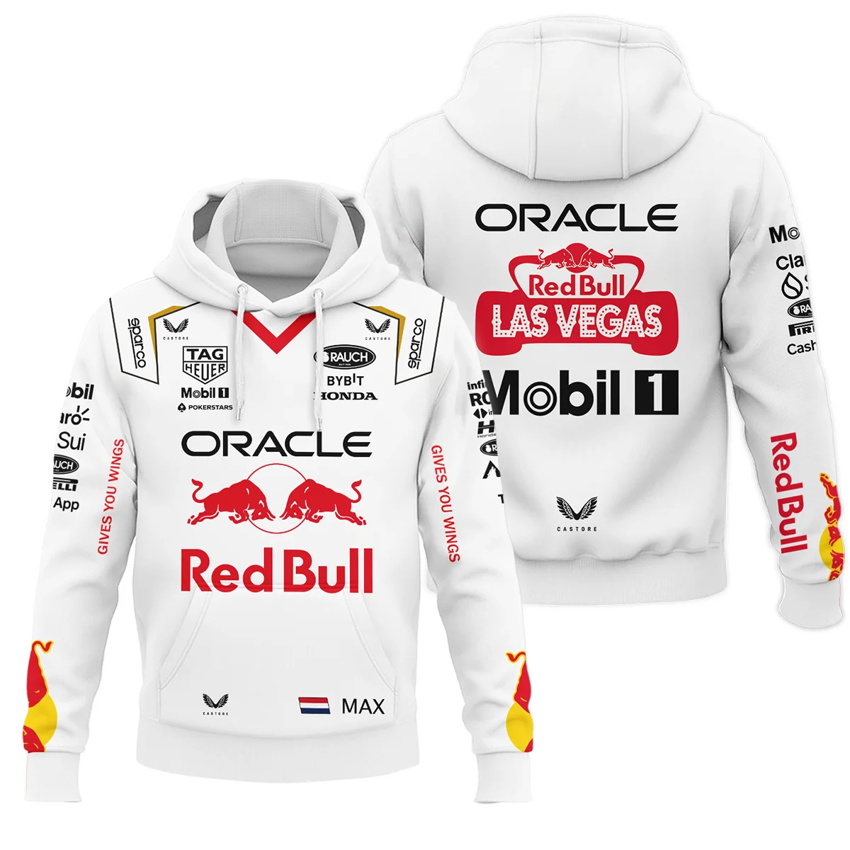 2023 Las Vegas GP Max Verstappen Racing Suit Red Bull Racing F1 Hoodie BLVAMV281125A3HD - Motorsport Lifestyle Wear