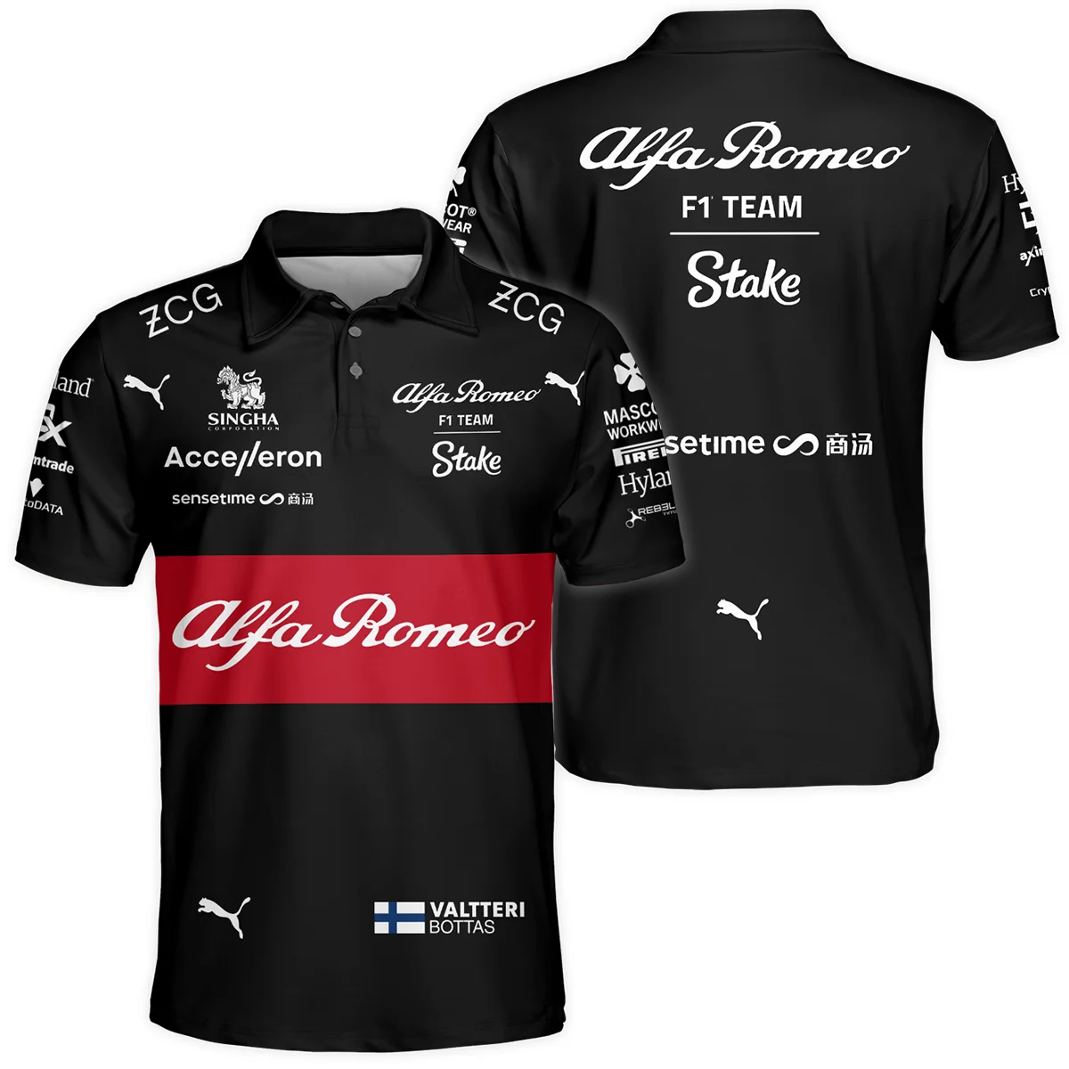 2023 Valtteri Bottas Racing Suit Alfa Romeo F1 Polo Shirt BLVAVB130925A5PL