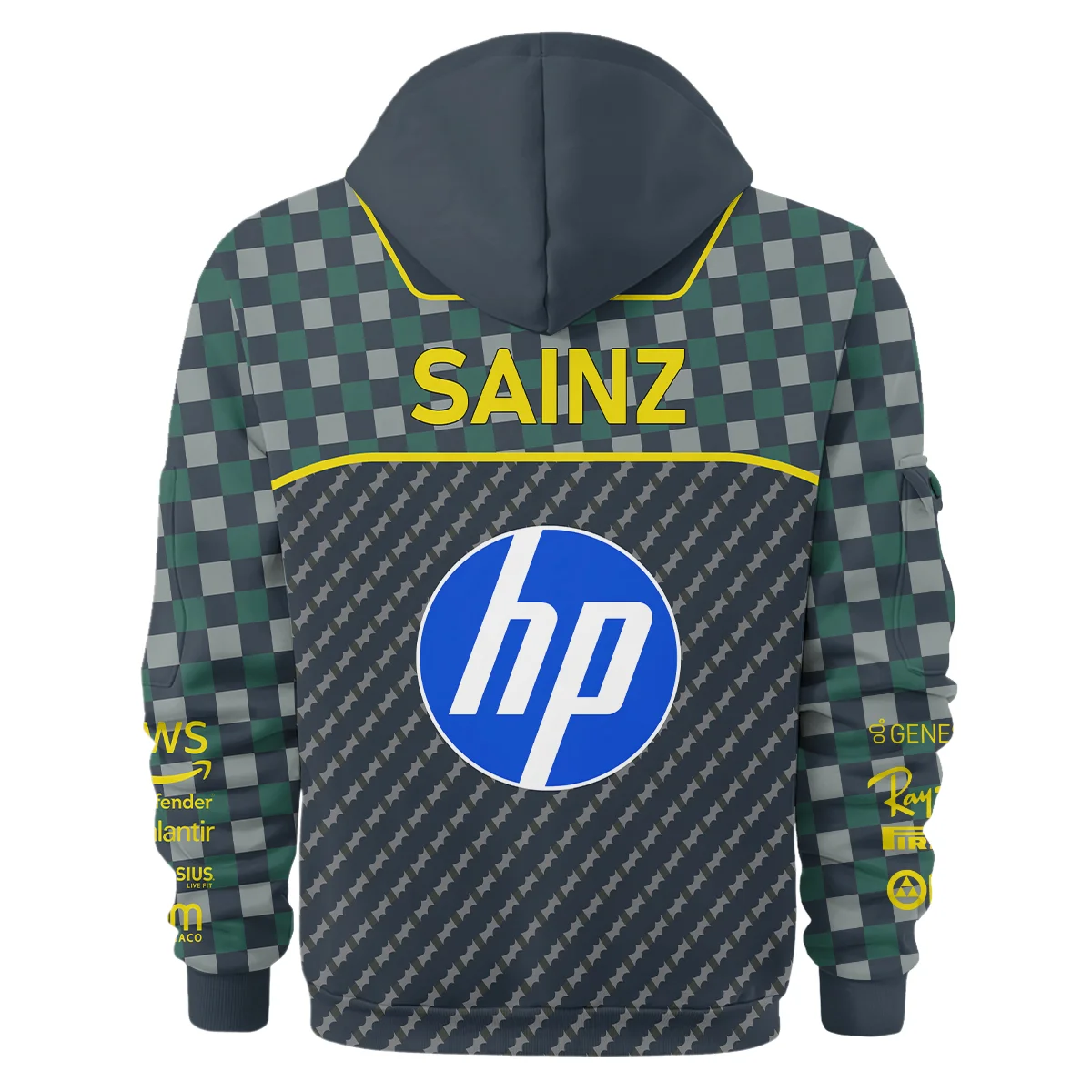 2024 Italian GP Carlos Sainz Racing Suit Ferrari F1 Hoodie Half Zip BLVACS190825A5HDF - Image 3