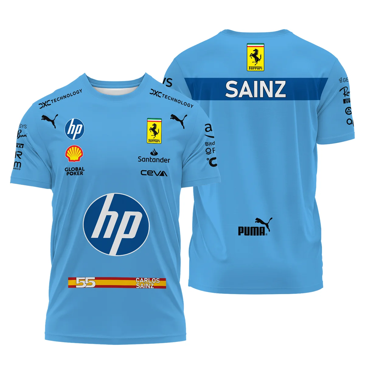 2024 Miami GP Carlos Sainz Racing Suit Ferrari F1 T-Shirt BLVACS190825A6TS