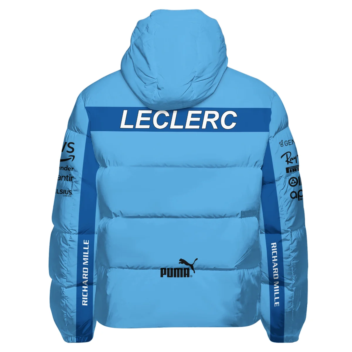 2024 Miami GP Charles Leclerc Racing Suit Ferrari F1 Down & Puffer Jackets BLVACL190825A15HCJ - Image 3