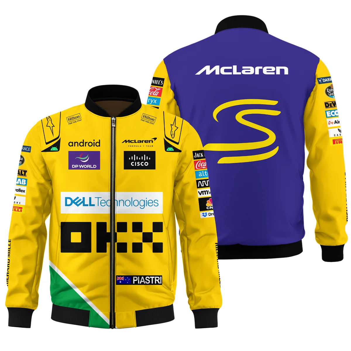 2024 Monaco GP Oscar Piastri Racing Suit McLaren F1 Bomber BLVAOP150825A6BB - Motorsport Apparel