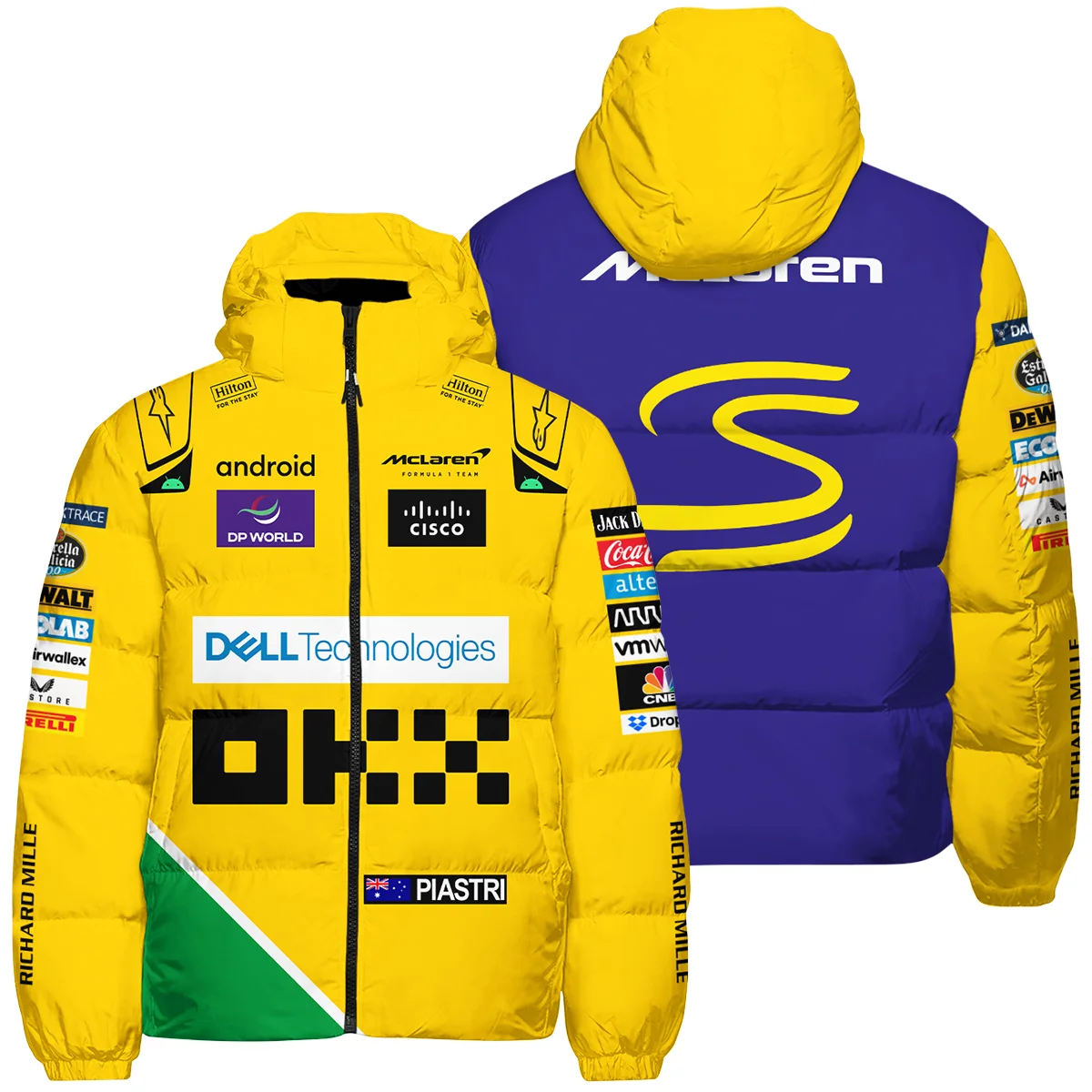 2024 Monaco GP Oscar Piastri Racing Suit McLaren F1 Down & Puffer Jackets BLVAOP150825A6HCJ - Racing Lifestyle Clothing