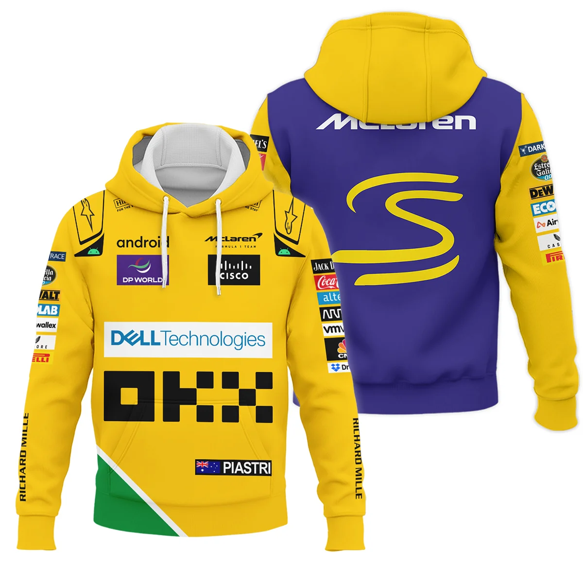 2024 Monaco GP Oscar Piastri Racing Suit McLaren F1 Hoodie BLVAOP150825A6HD - Trackside Outfit