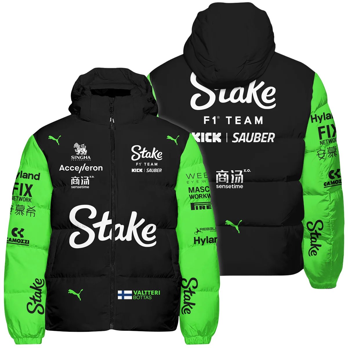 2024 Valtteri Bottas Racing Suit Kick Sauber F1 Down & Puffer Jackets BLVAVB130925A4HCJ - Trackside Outfit