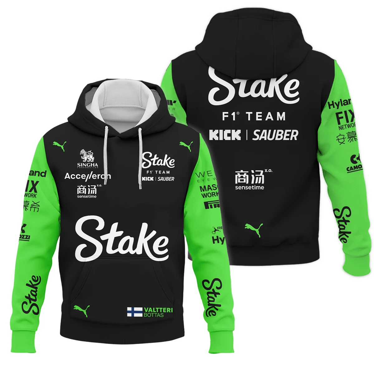 2024 Valtteri Bottas Racing Suit Kick Sauber F1 Hoodie BLVAVB130925A4HD - Formula Racing Apparel