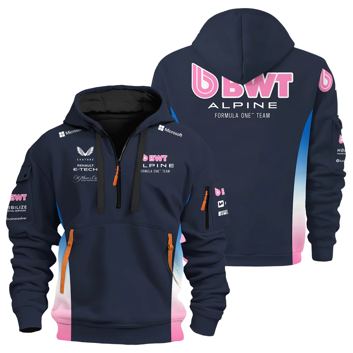 2025 Alpine F1 Team Suit Hoodie Half Zipper BLVA150725A01ALPHDF - F1 Fan Gear