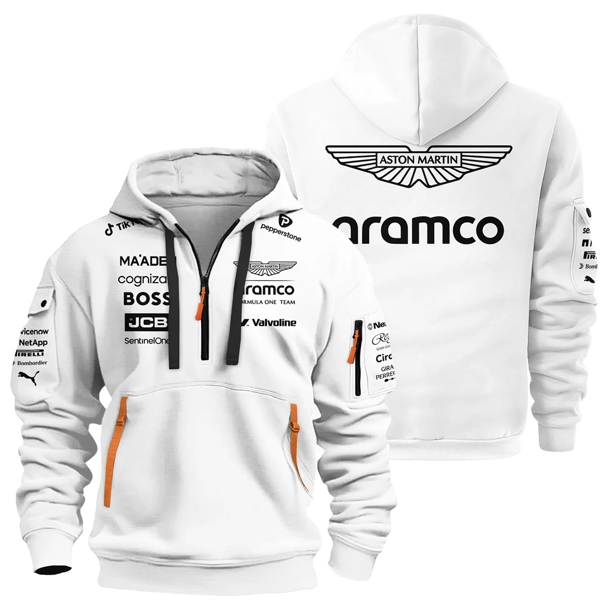 2025 Aston Martin F1 Race Suit Hoodie Half Zipper BLVA120725A03AMHDF - Motorsport Lifestyle Wear