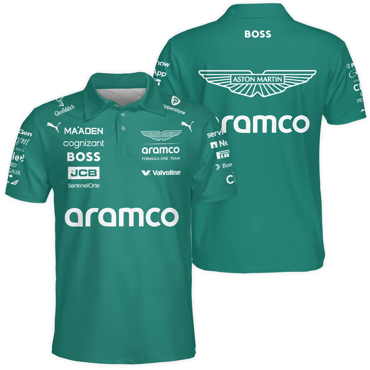2025 Aston Martin F1 Race Suit Polo Shirt BLVA120725A04AMPL - Trackside Outfit