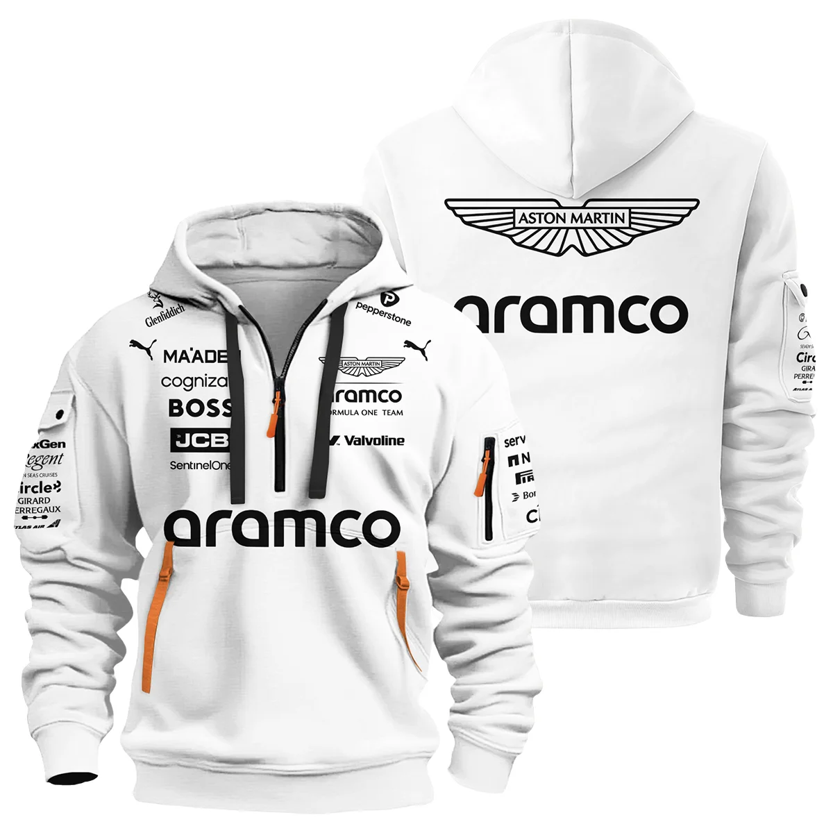 2025 Aston Martin F1 Team Suit Hoodie Half Zipper BLVA120725A06AMHDF