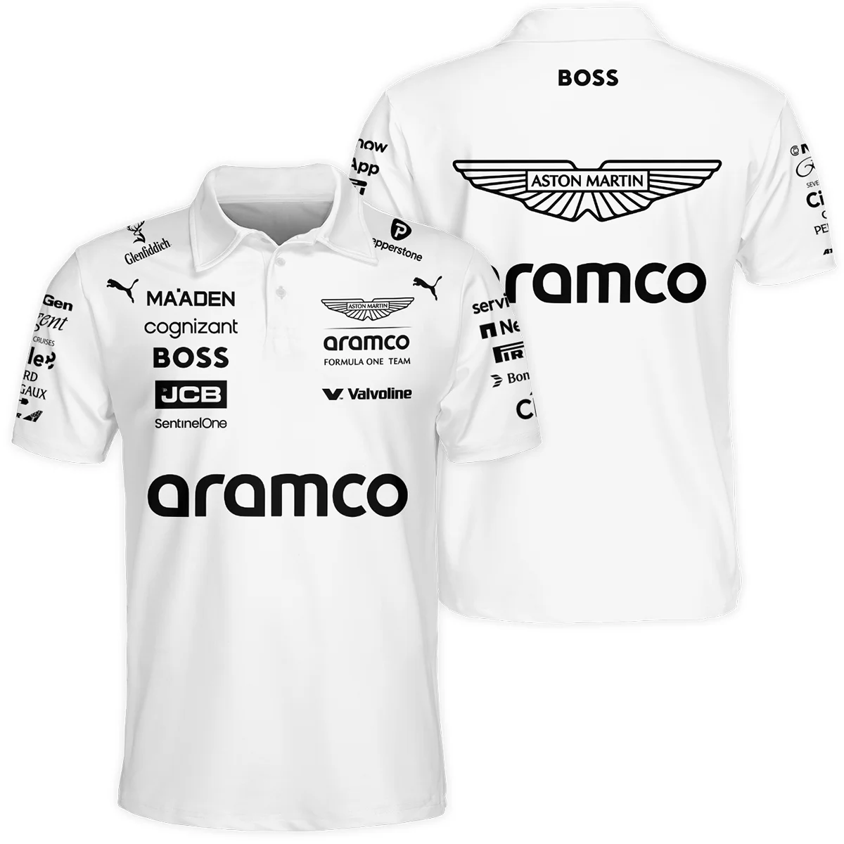 2025 Aston Martin F1 Team Suit Polo Shirt BLVA120725A06AMPL