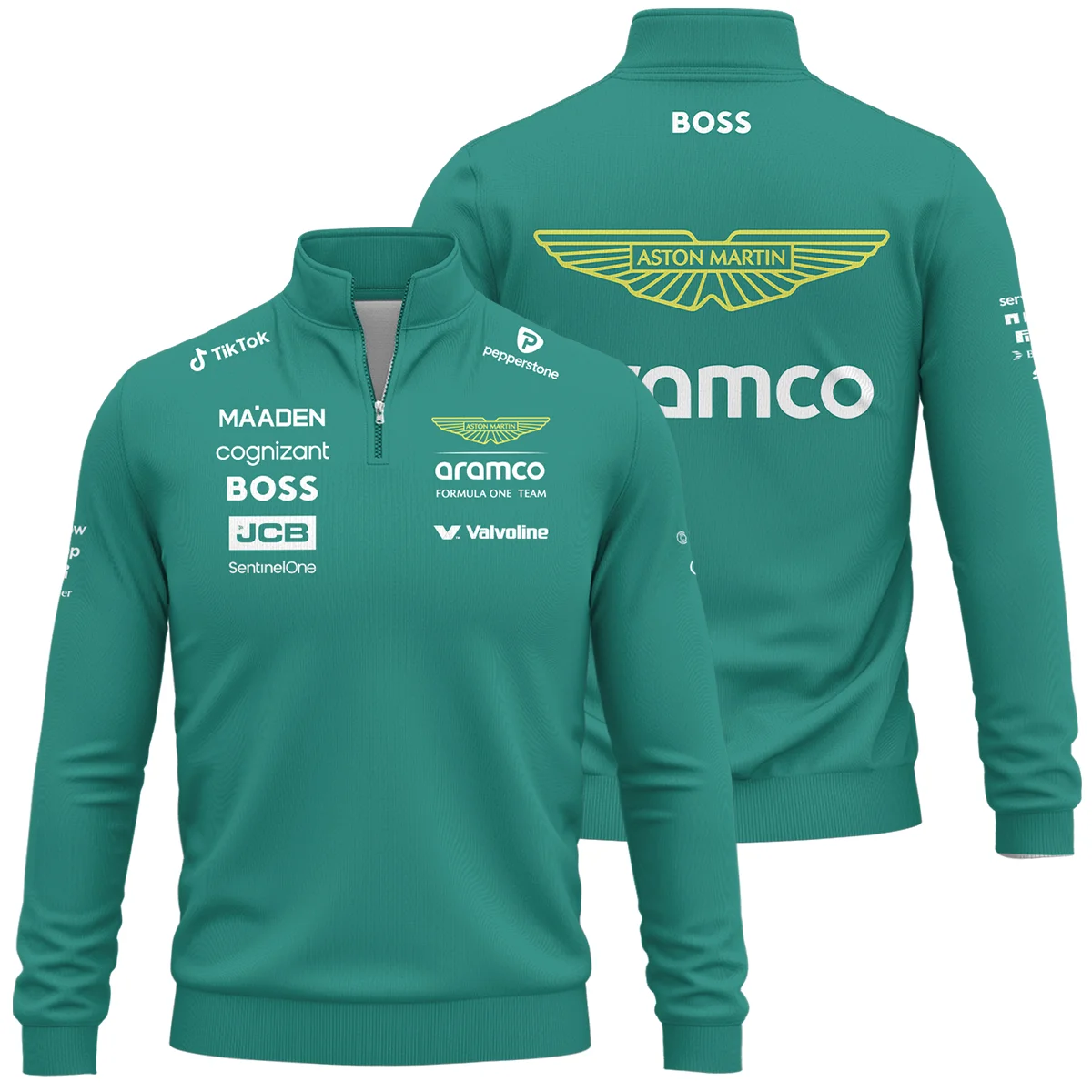 2025 Aston Martin F1 Team Suit Quarter-Zip Sweatshirt BLVA120725A01AMQZS