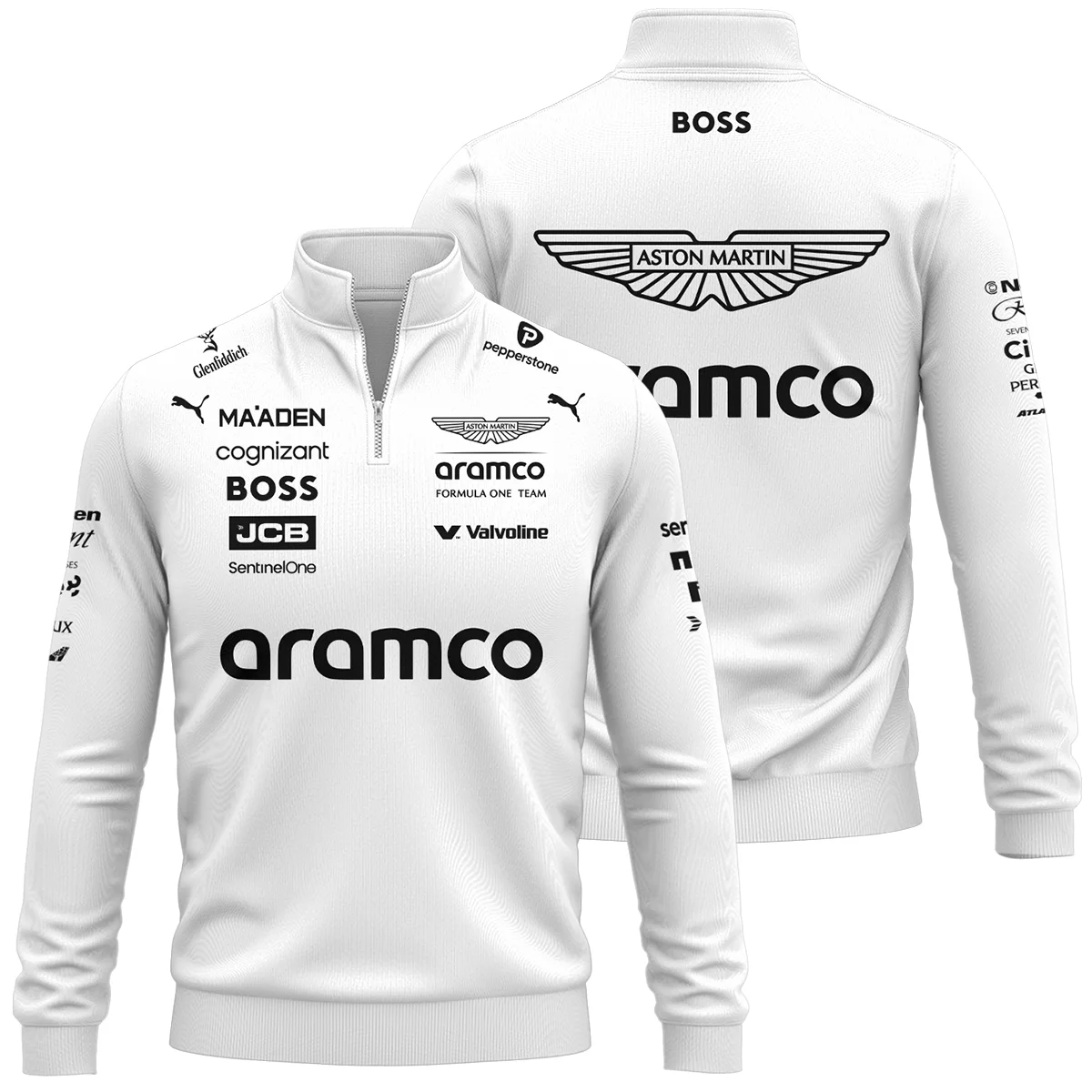 2025 Aston Martin F1 Team Suit Quarter-Zip Sweatshirt BLVA120725A06AMQZS