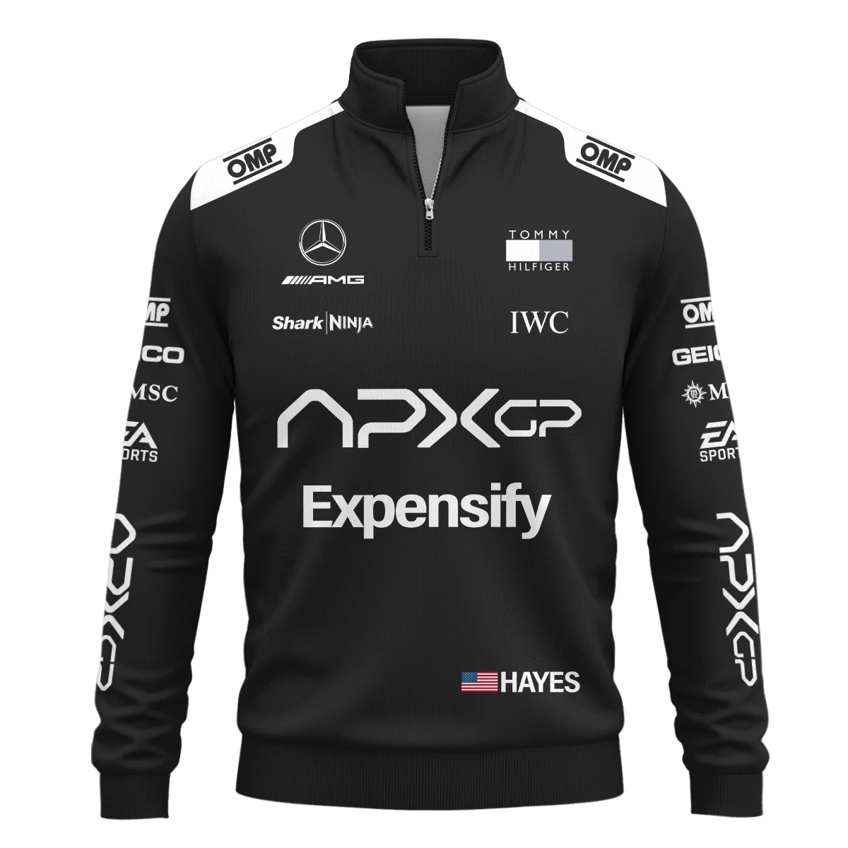 2025 Black Version For Racing Fan Quarter-Zip Sweatshirt BLF116625A2QZS - Image 2