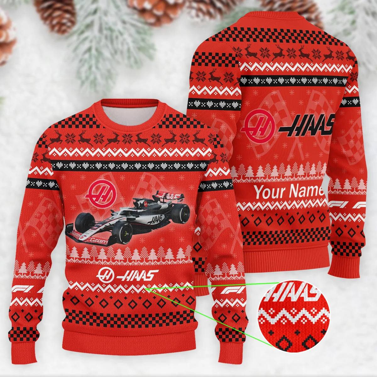 2025 Car Haas Formula 1 - Ugly Sweater BLVAF1220925A22HAAS