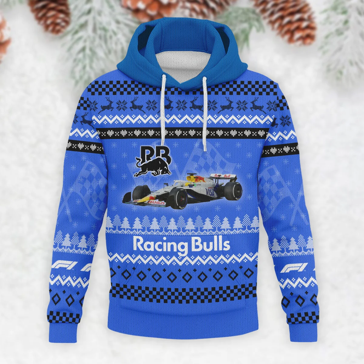 2025 Car Racing Bulls Formula 1 - Knitted Hoodie BLVAF12209250A22RAC - Image 2