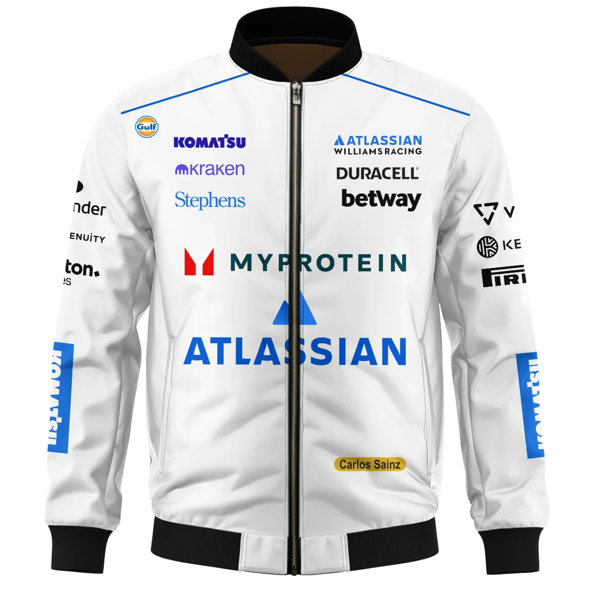 Alternative view of 2025 Carlos Sainz Racing Suit Williams F1 Bomber BLVACS190825A12BB
