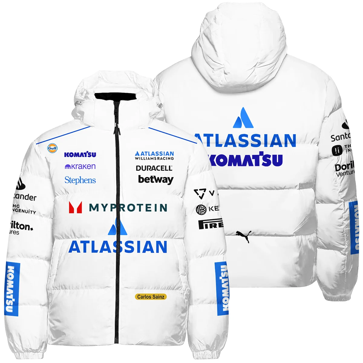 2025 Carlos Sainz Racing Suit Williams F1 Down & Puffer Jackets BLVACS190825A12HCJ