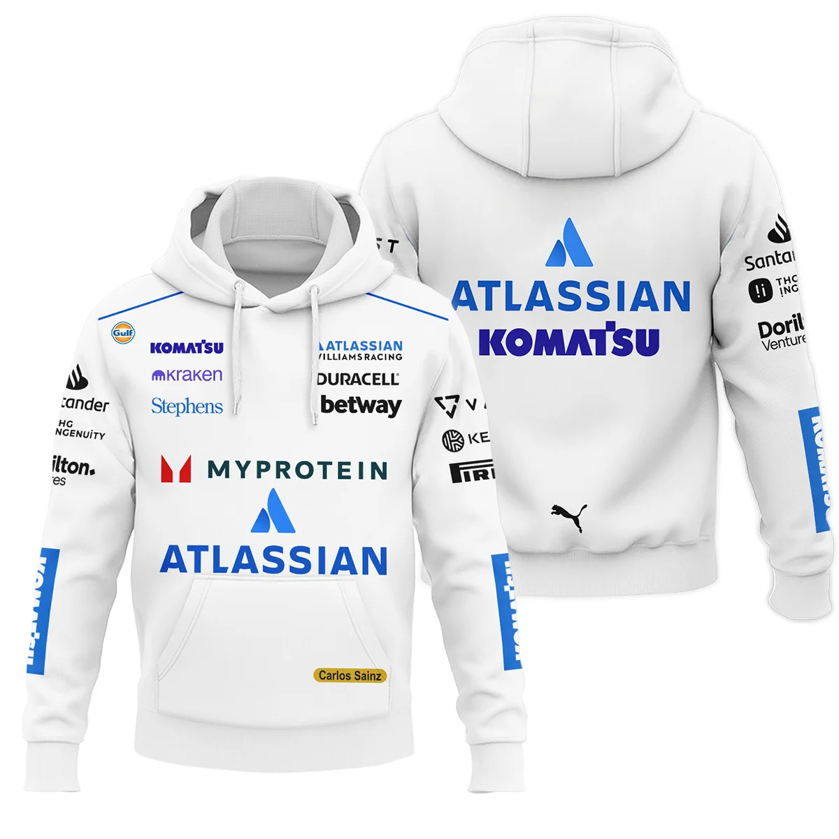 2025 Carlos Sainz Racing Suit Williams F1 Hoodie BLVACS190825A12HD