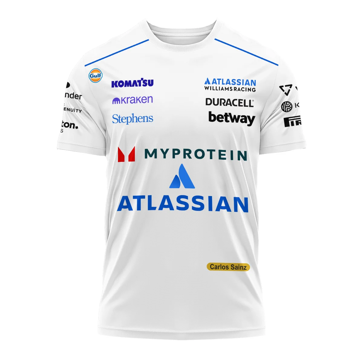 2025 Carlos Sainz Racing Suit Williams F1 T-Shirt BLVACS190825A12TS - Image 2