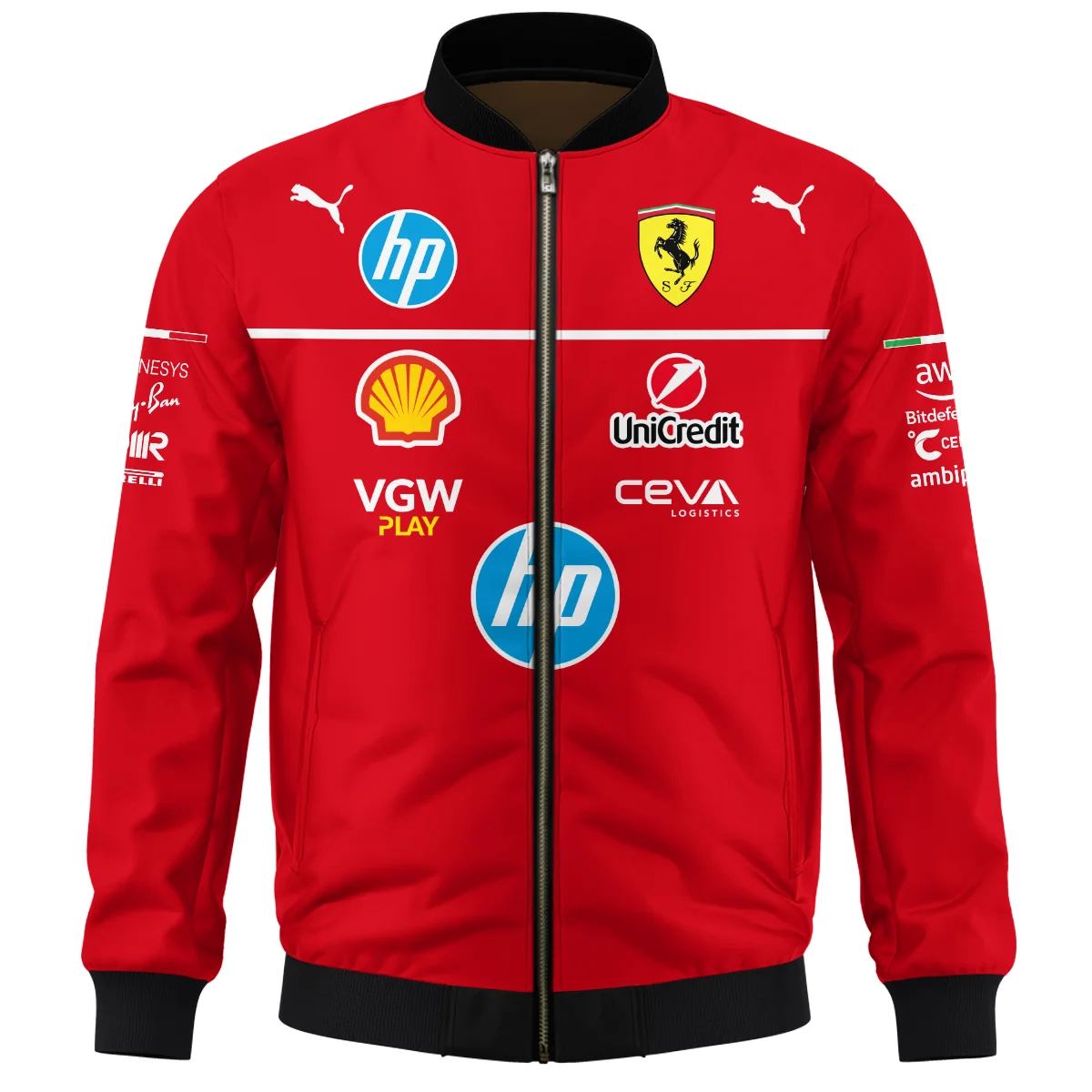 2025 Charles Leclerc Racing Suit Ferrari F1 Bomber BLVACL260825A7BB - Image 2