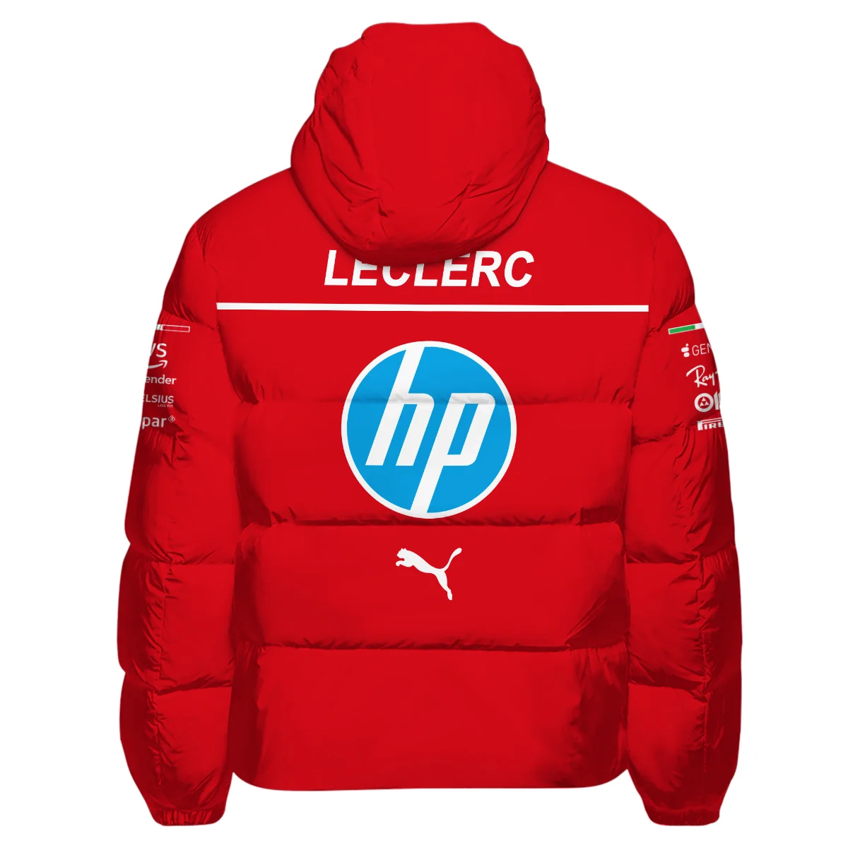 2025 Charles Leclerc Racing Suit Ferrari F1 Down & Puffer Jackets BLVACL260825A7HCJ - Image 3