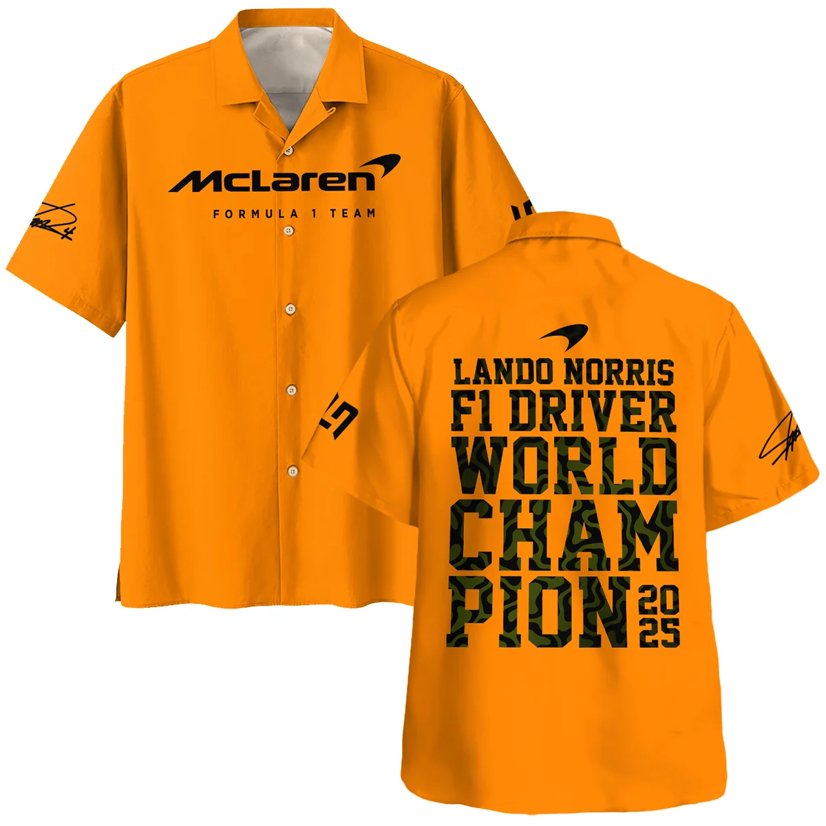 2025 F1 Driver Champion Lando Norris McLaren F1 Team Hawaiian Shirt BLNRWDCA6HW - Racing Lifestyle Clothing