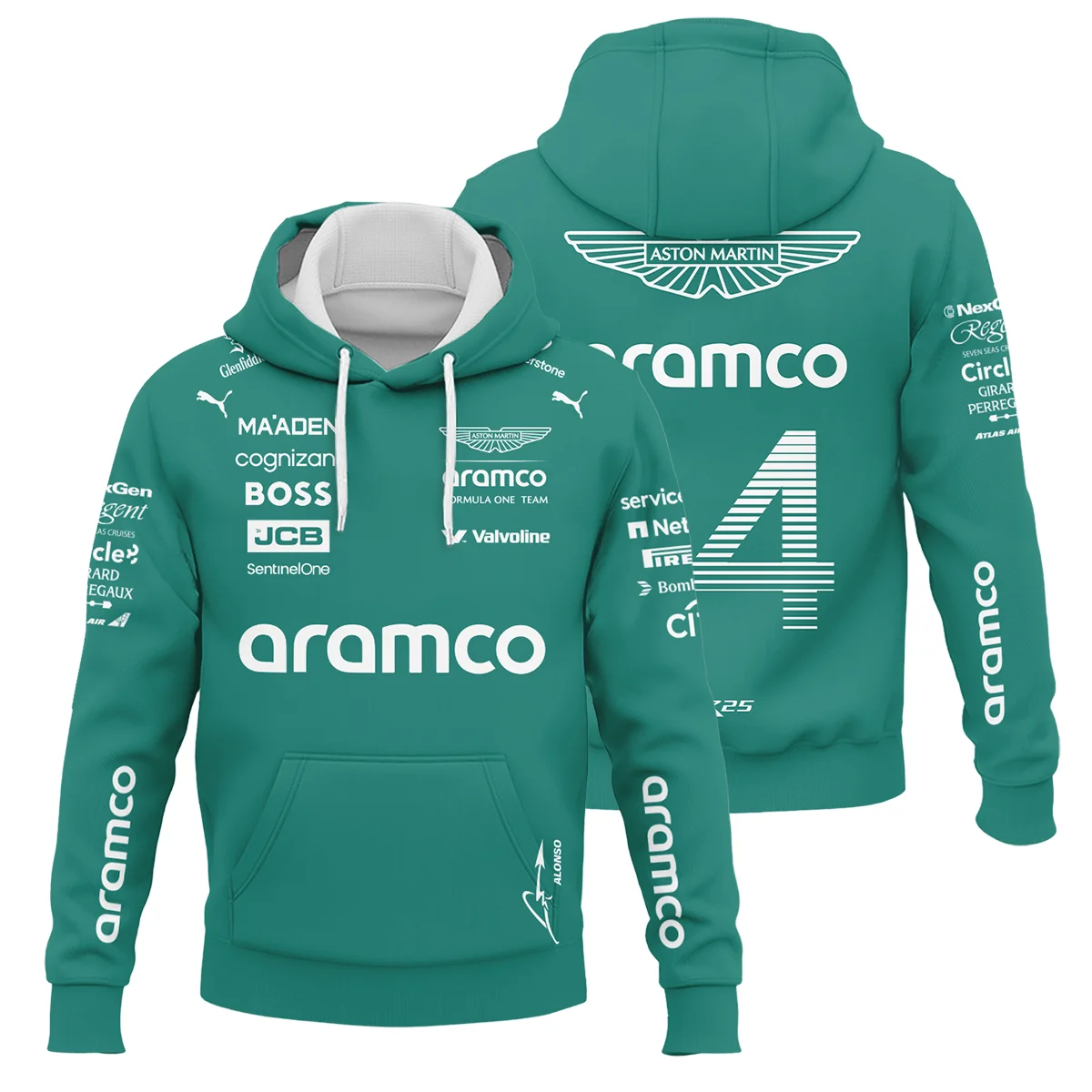 2025 Fernando Alonso Racing Suit Aston Martin F1 Hoodie BLVAFA030925A11HD