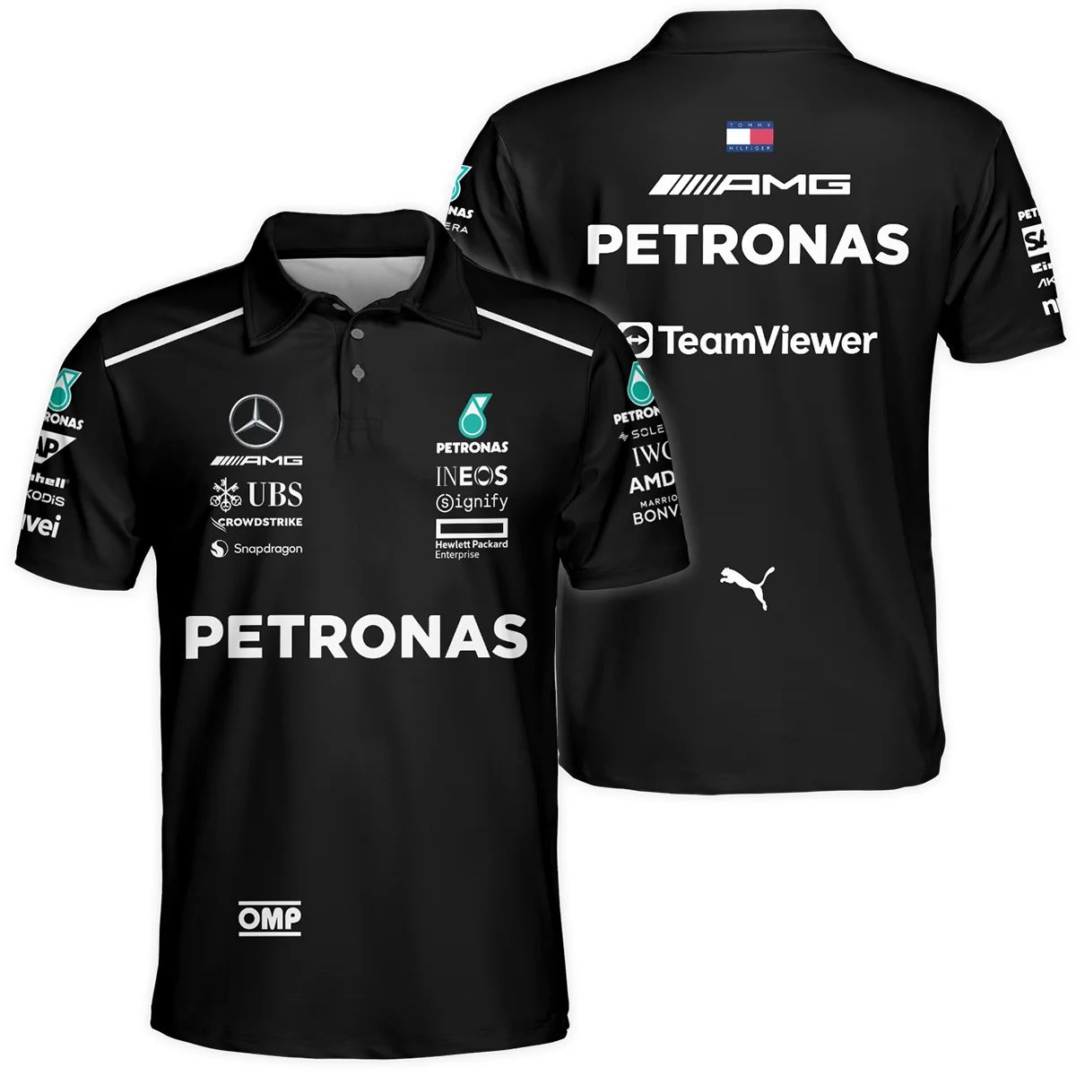 2025 George Russell Racing Suit Mercedes F1 Polo Shirt BLVAGR080925A1PL - Trackside Outfit