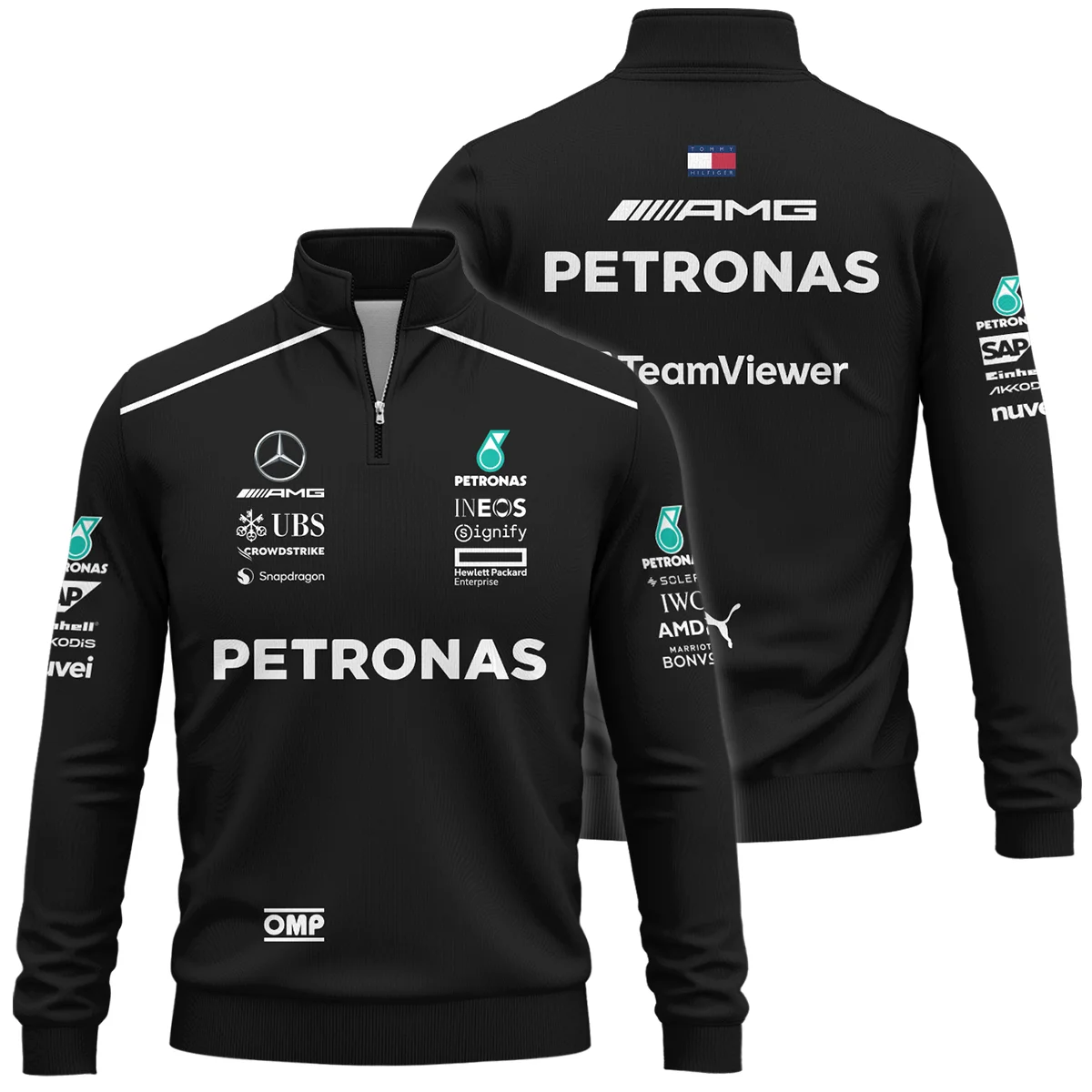 2025 George Russell Racing Suit Mercedes F1 Quarter-Zip Sweatshirt BLVAGR080925A1QZS - Race Day Outfit