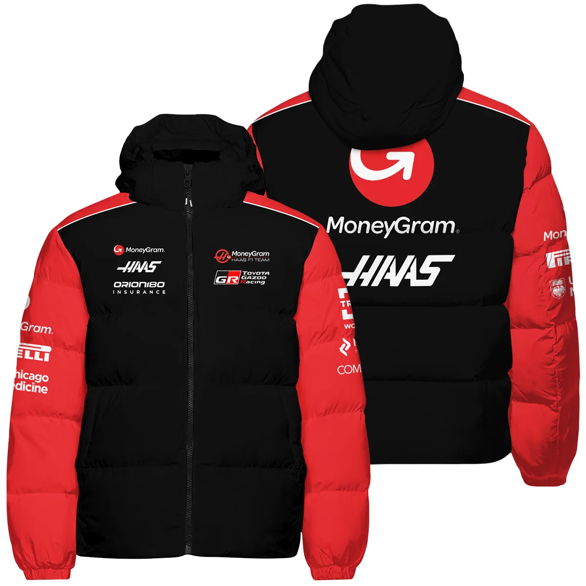 2025 Haas F1 Team Suit Down & Puffer Jackets BLVA150725A01HAASHCJ - F1 Fan Gear