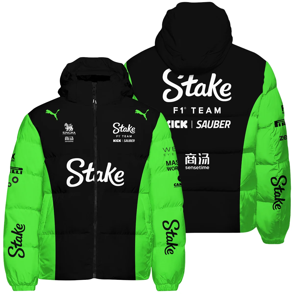 2025 Kick Sauber F1 Race Suit Down & Puffer Jackets BLVA100725A03KSHCJ - Formula Racing Apparel